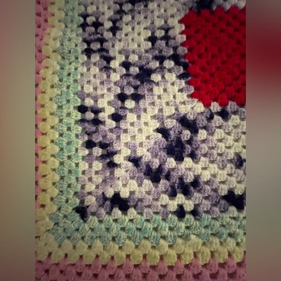Granny Square Crochet Blanket Afghan - Picture 3 of 4